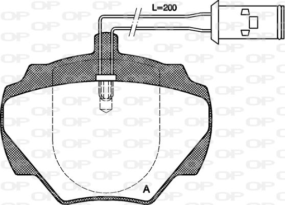 OPEN PARTS Комплект тормозных колодок, дисковый тормоз BPA0222.01